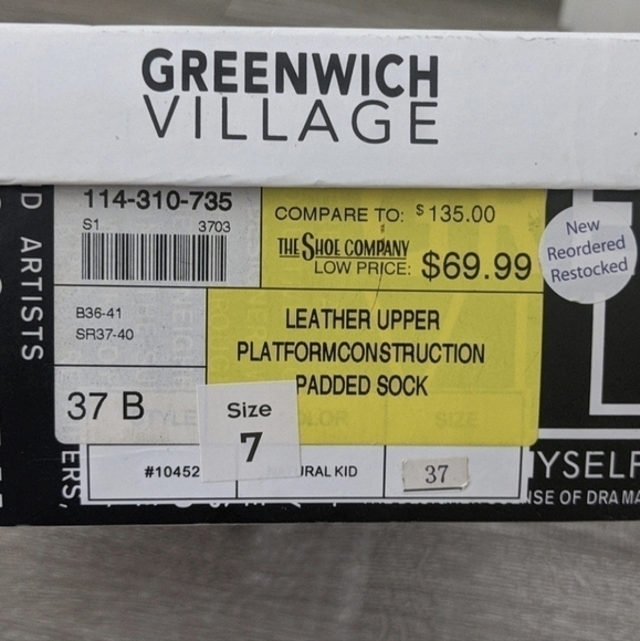 greenwich Village Beige Peep-toe Heels - Size 7 - Picture 5 of 7